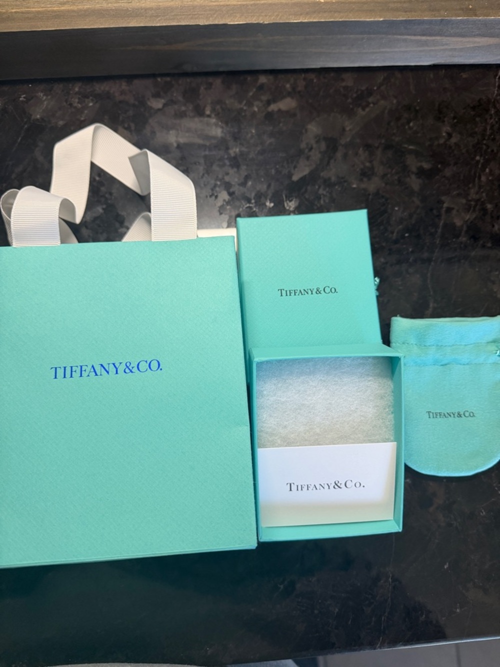 Tiffany & Co. Blue Gift Bag, Box and Pouch